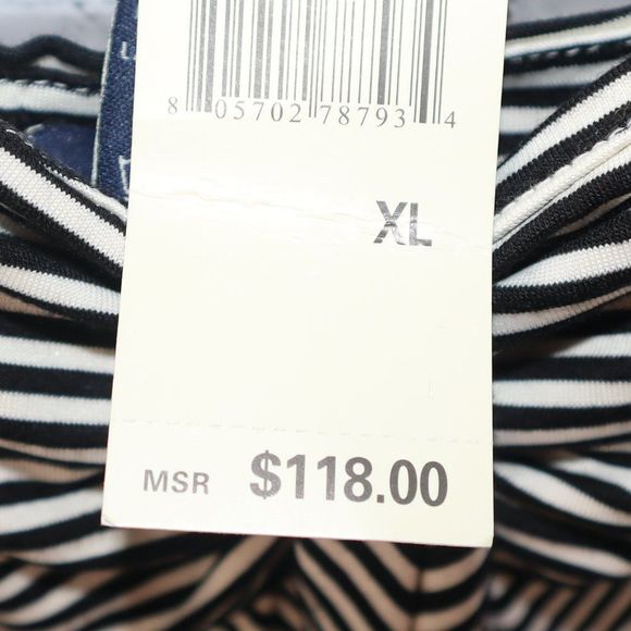 Max Edition Black and White Striped Sleeveless Maxi Dress Women's Size XL-NWT - Picture 5 of 6